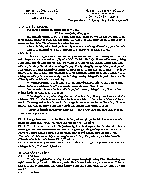 Đề thi thử THPT Quốc gia môn Ngữ văn lần 2 - Năm học 2018-2019 - Hội 8 trường chuyên (Có đáp án)